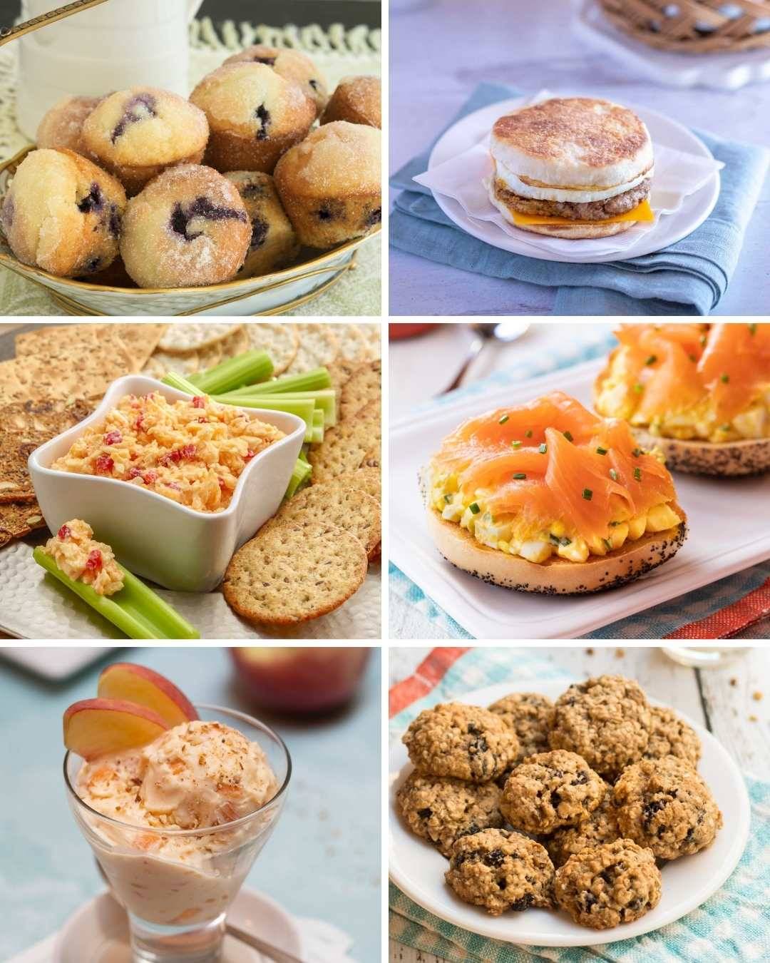 collage of 6 of the Masters menu-inspired recipes.