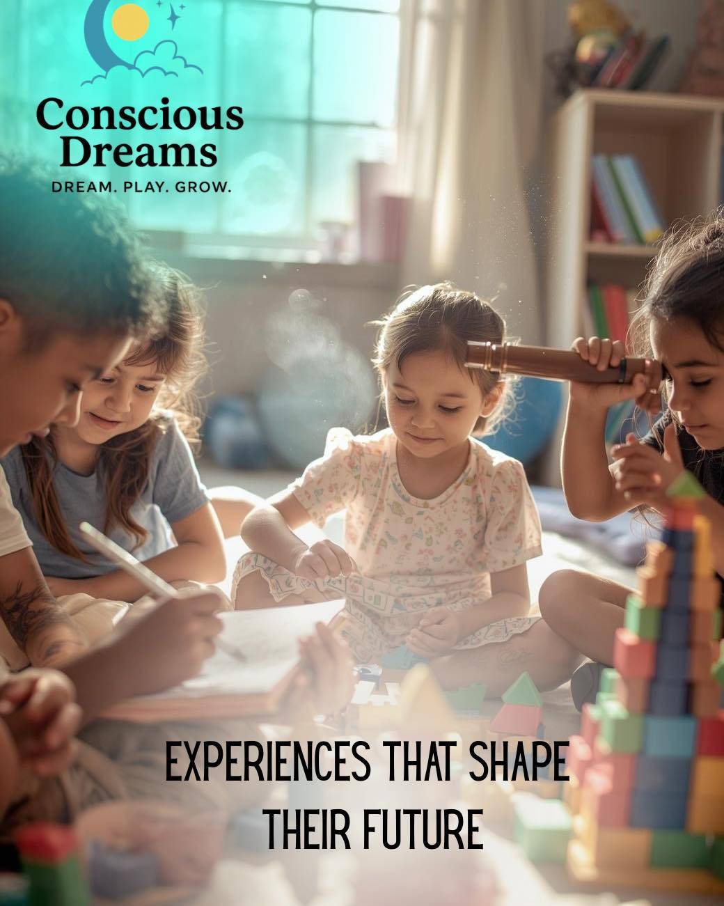 ✨ What Conscious Dreams Inc. Offers ✨

At Conscious Dreams Inc., we go beyond ordinary programming. Every session is intentionally crafted to support the whole child—mind, heart, and imagination. Our offerings help children grow confident, curious, and well-rounded through meaningful, purposeful play.

We don’t just create activities.
We create experiences that shape their future. 💛

#ConsciousDreamsInc #PurposefulPlay #ChildDevelopment #LearningThroughPlay #HolisticLearning