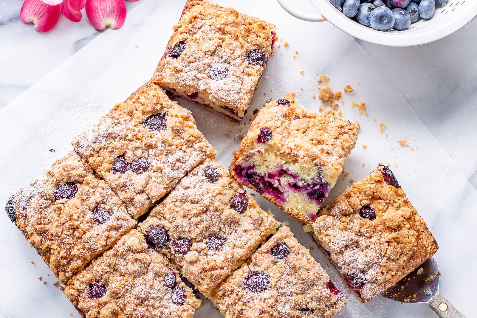 Blueberry Coffee Cake with cinnamon streusel
