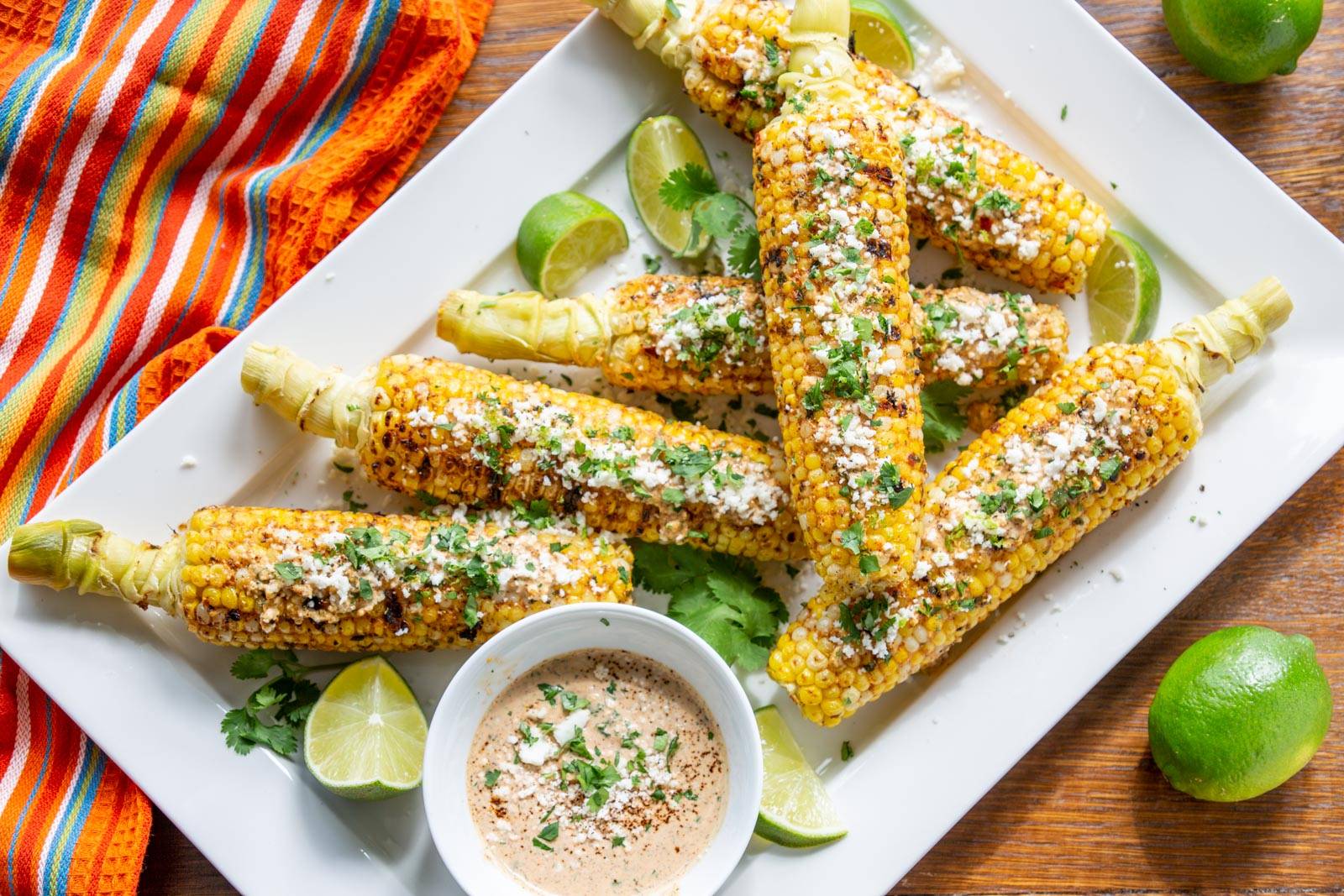 Grilled Mexican Street Corn (Elote)