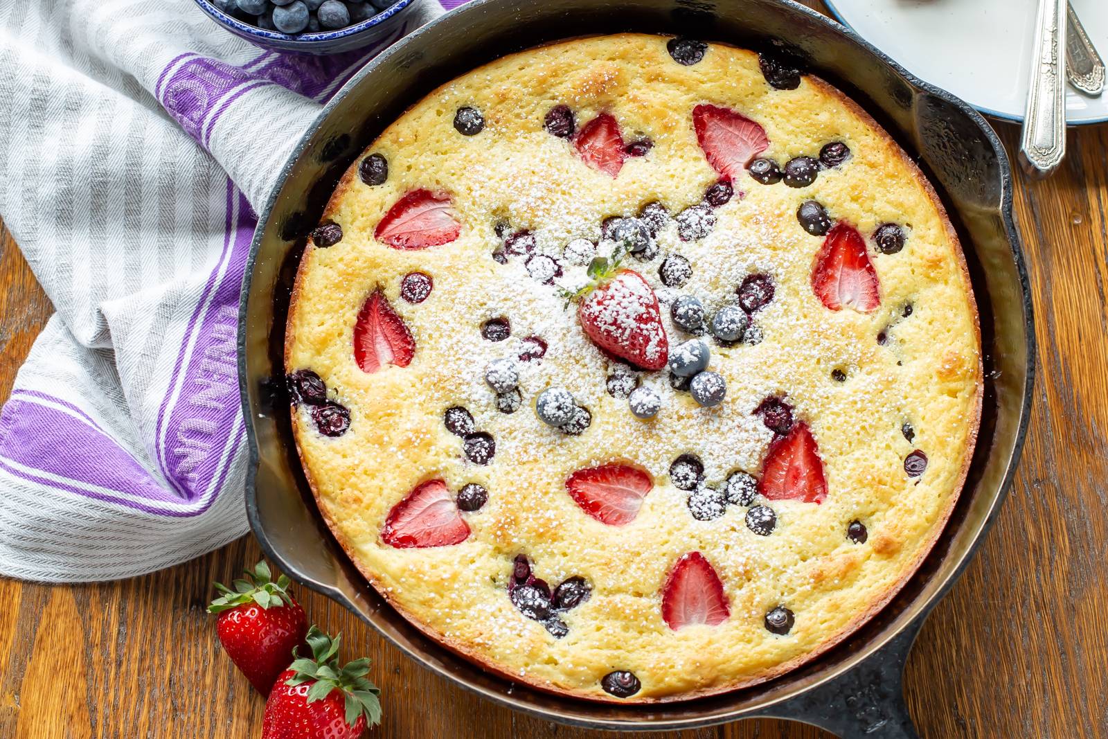 Berry Buttermilk Baked Pancakes