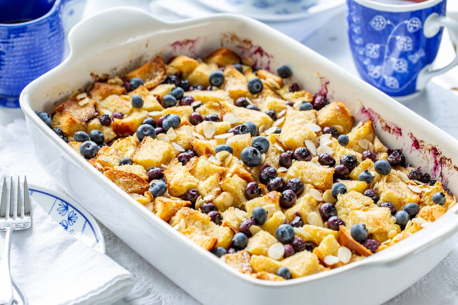 Blueberry Overnight French Toast Casserole