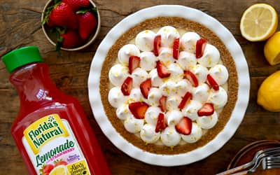 Strawberry Lemon Icebox Pie