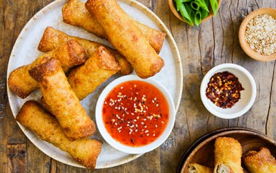 Easy Sesame Chicken Egg Rolls