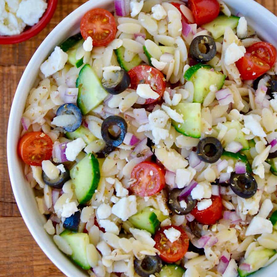 Chicken Caesar pasta salad.