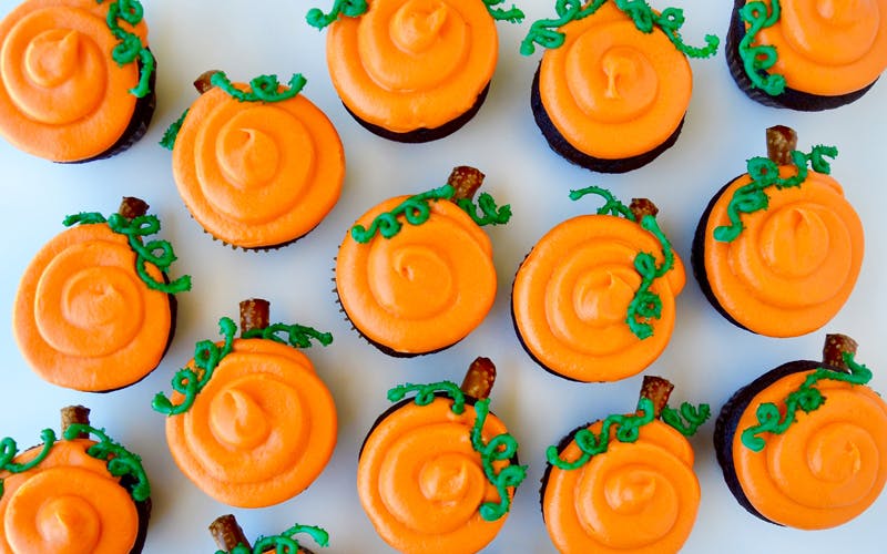 Chocolate Halloween Cupcakes with Cream Cheese Frosting