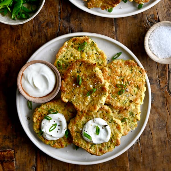 Baked Corn and Zucchini Fritters (Oven or Air Fryer)
