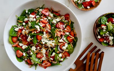 Spinach Strawberry Salad with Poppy Seed Dressing