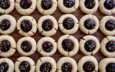 Chocolate Thumbprint Cookies