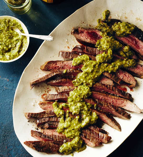 Julios Flank Steak with Chimichurri Sauce