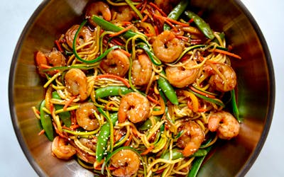 Zucchini Noodle Stir-Fry with Shrimp