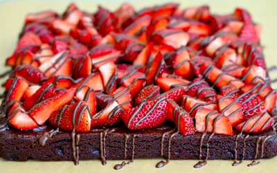 Chocolate-Covered Strawberry Brownies