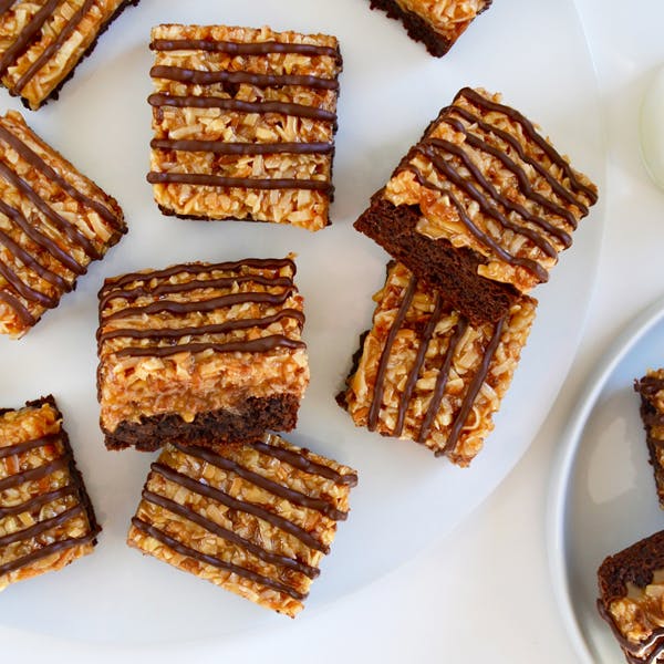 Samoas Coconut Caramel Brownies