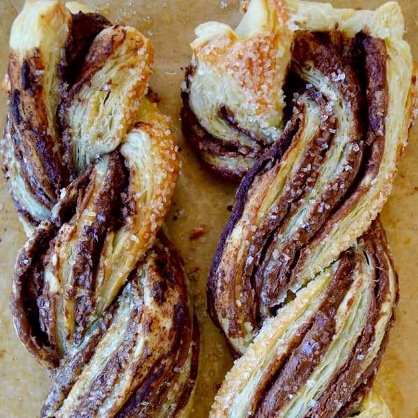 Chocolate Puff Pastry Twists