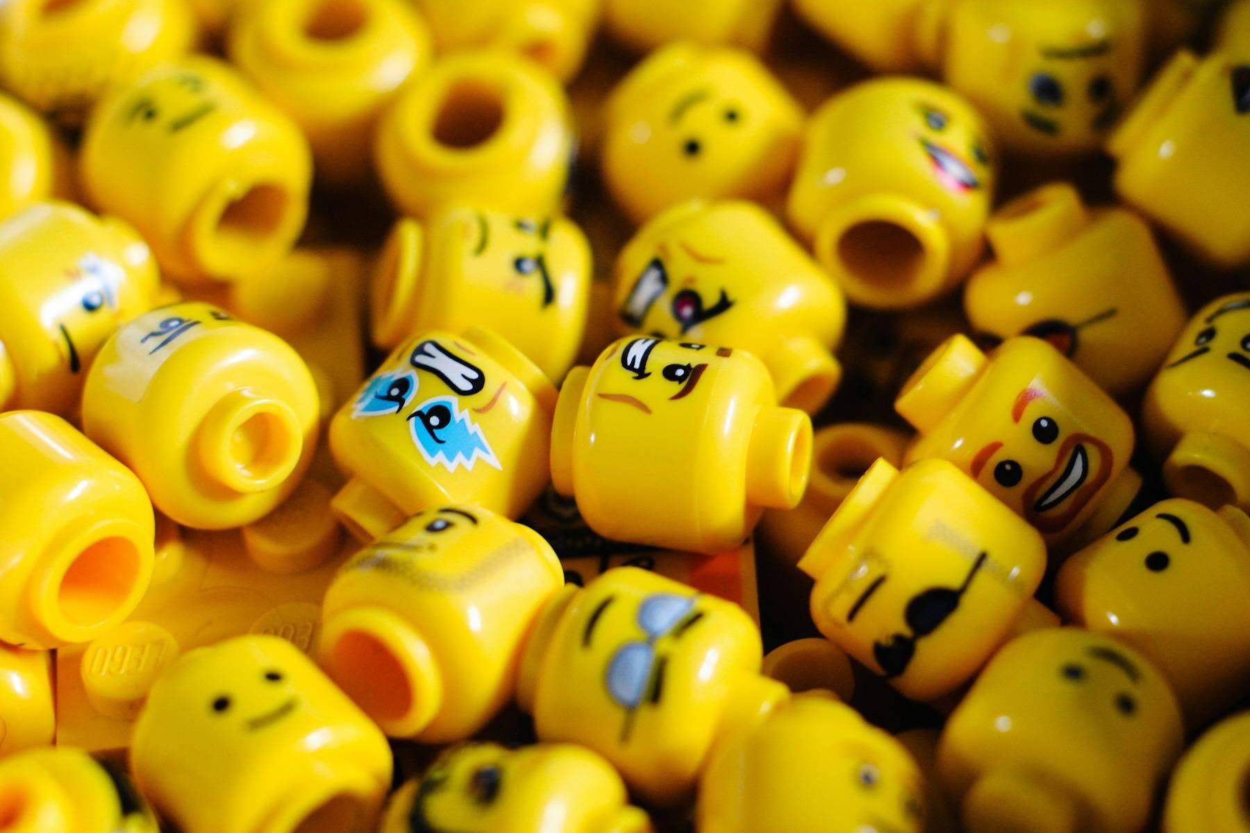 A pile of disconnected lego people heads. Why? Nobody can really say.