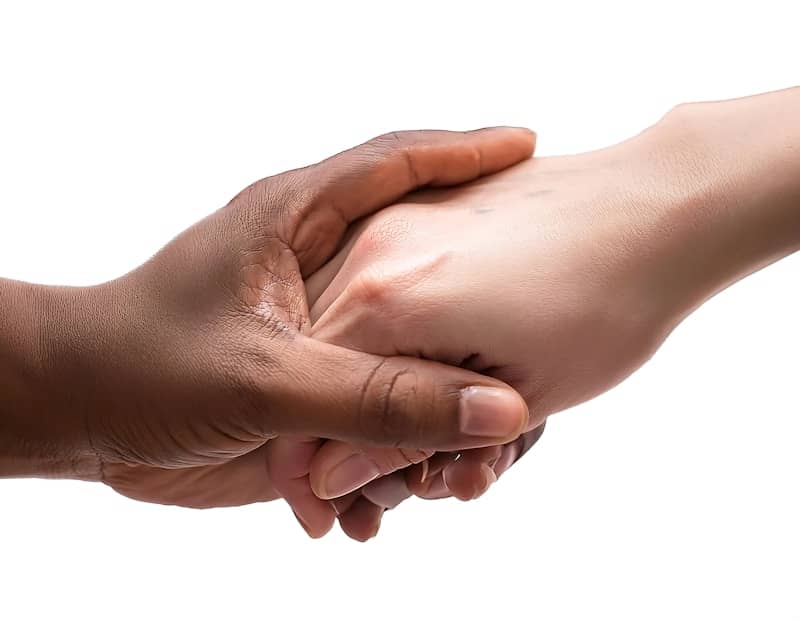 two people shaking hands
