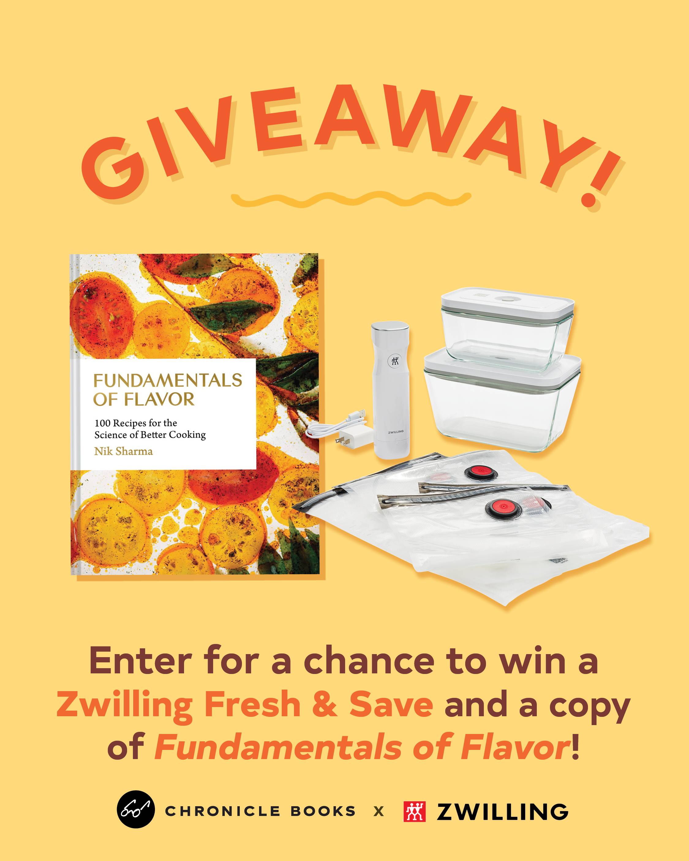Zwilling fresh and save product plus image of Fundamentals of Flavor book
