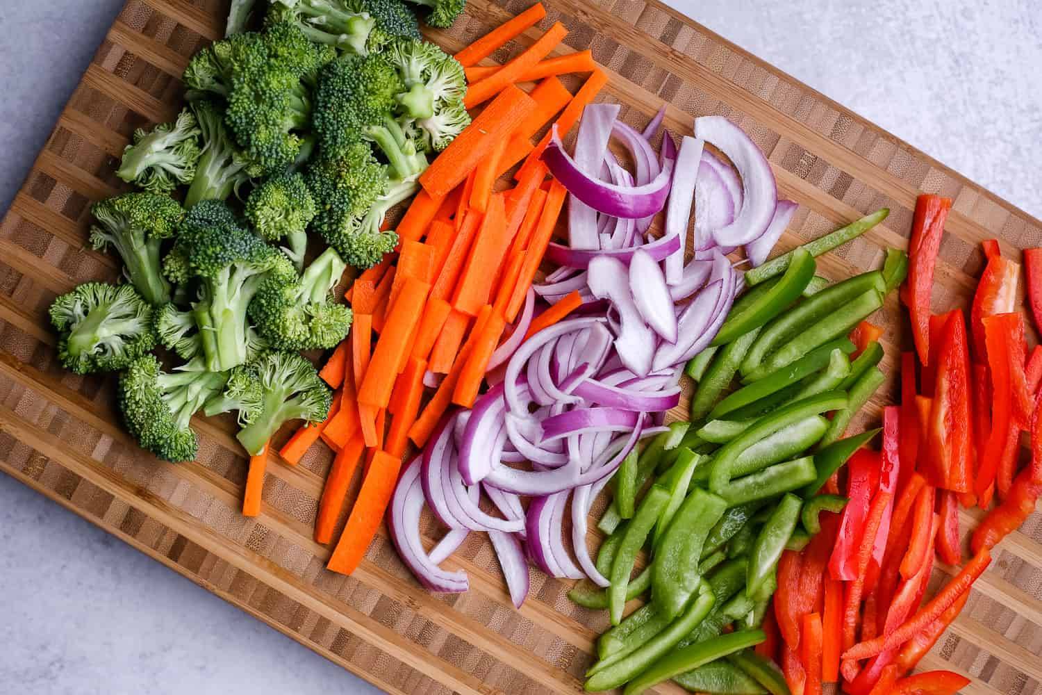 Chopped veggies