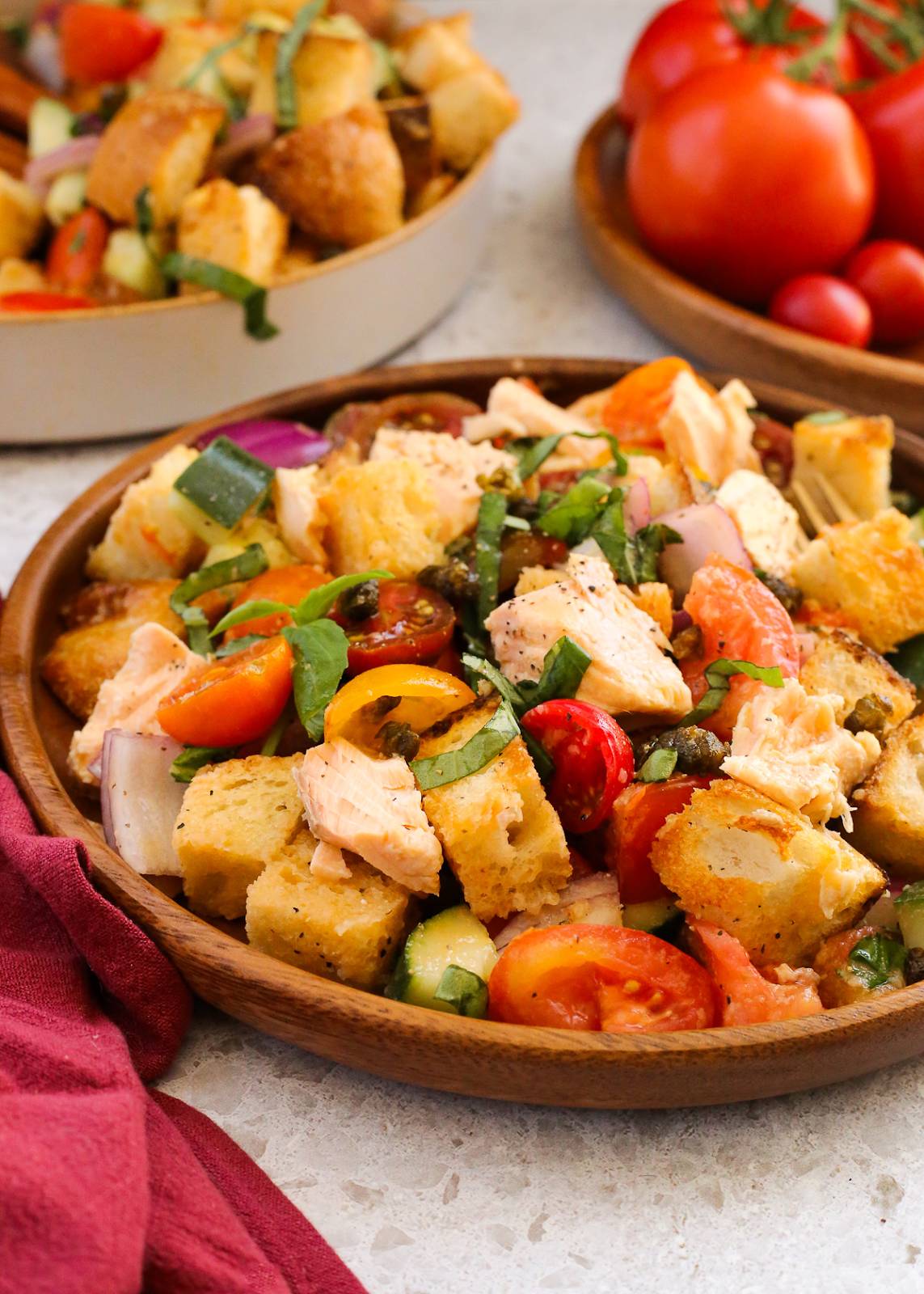 Easy Panzanella Salad with Crispy Capers and Tinned Fish