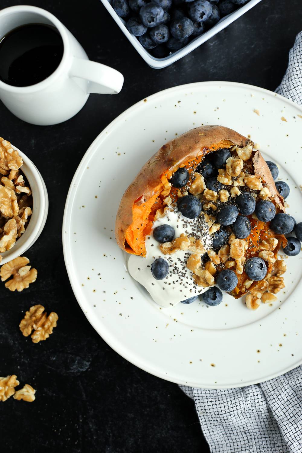 Stuffed Blueberry Sweet Potatoes