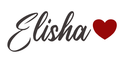 Image of the name Elisha and a red heart