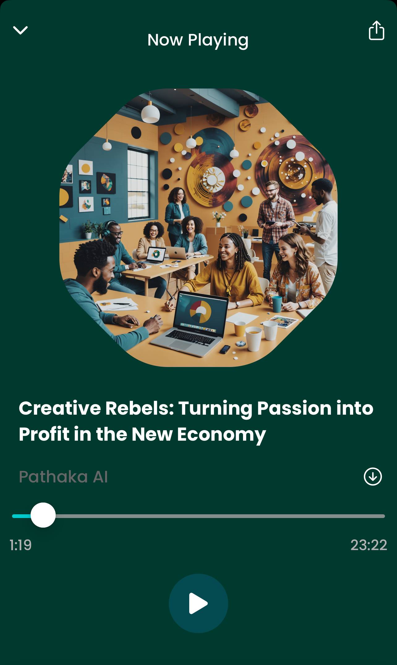 Screenshot of podcast episode page