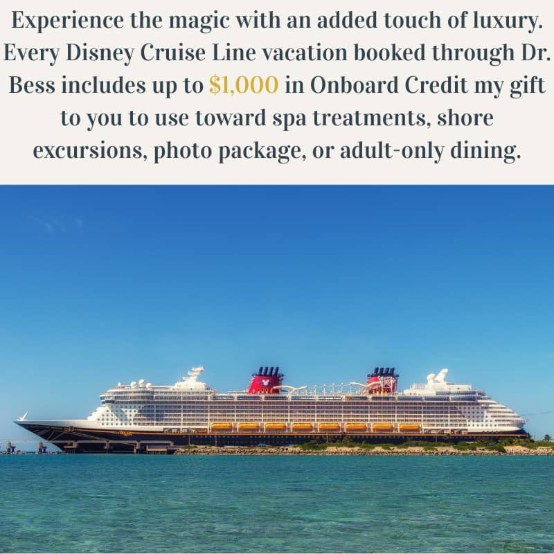 Disney cruise ship docked