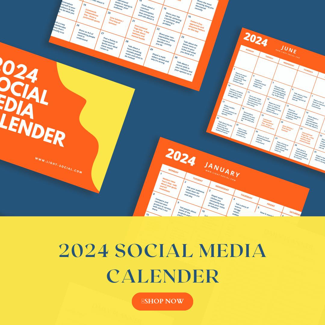 2024 Social Media Content Calender
