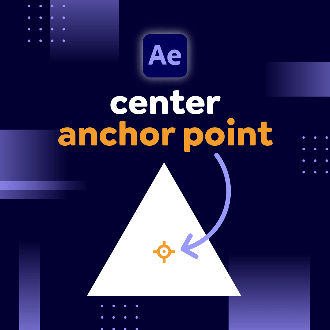 center anchor point in a triangle in After Effects