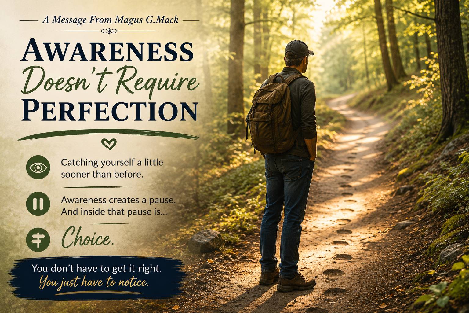 Awareness doesn't require perfection