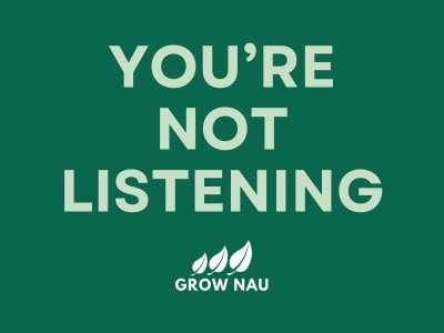 Graphic title "You're Not Listening"