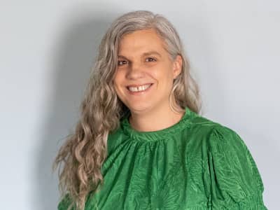 Brenda Thorpe wearing a bright green shirt