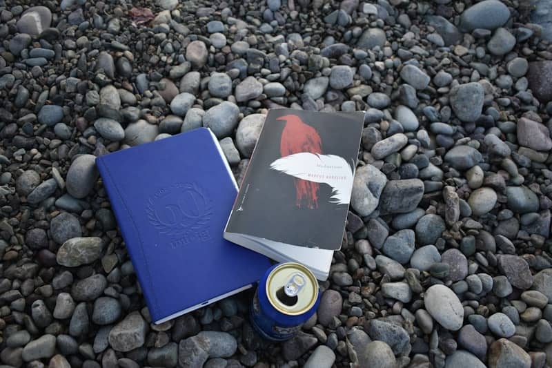 a group of rectangular objects on a rocky surface