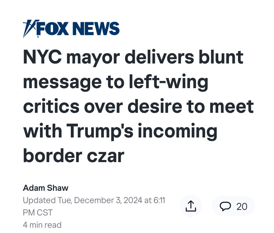 The Mayor of New York is angering left wing critics.