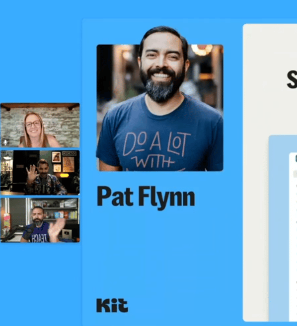 Me chatting with Pat Flynn!