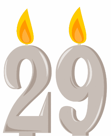 29 birthday candles!