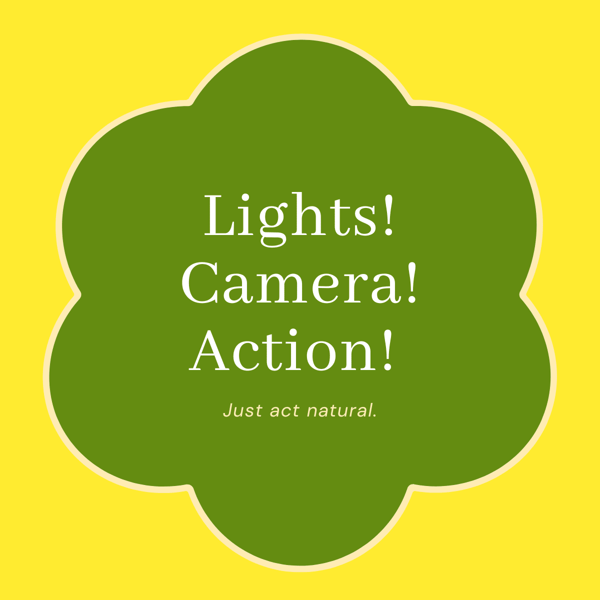 Lights! Camera! Action!