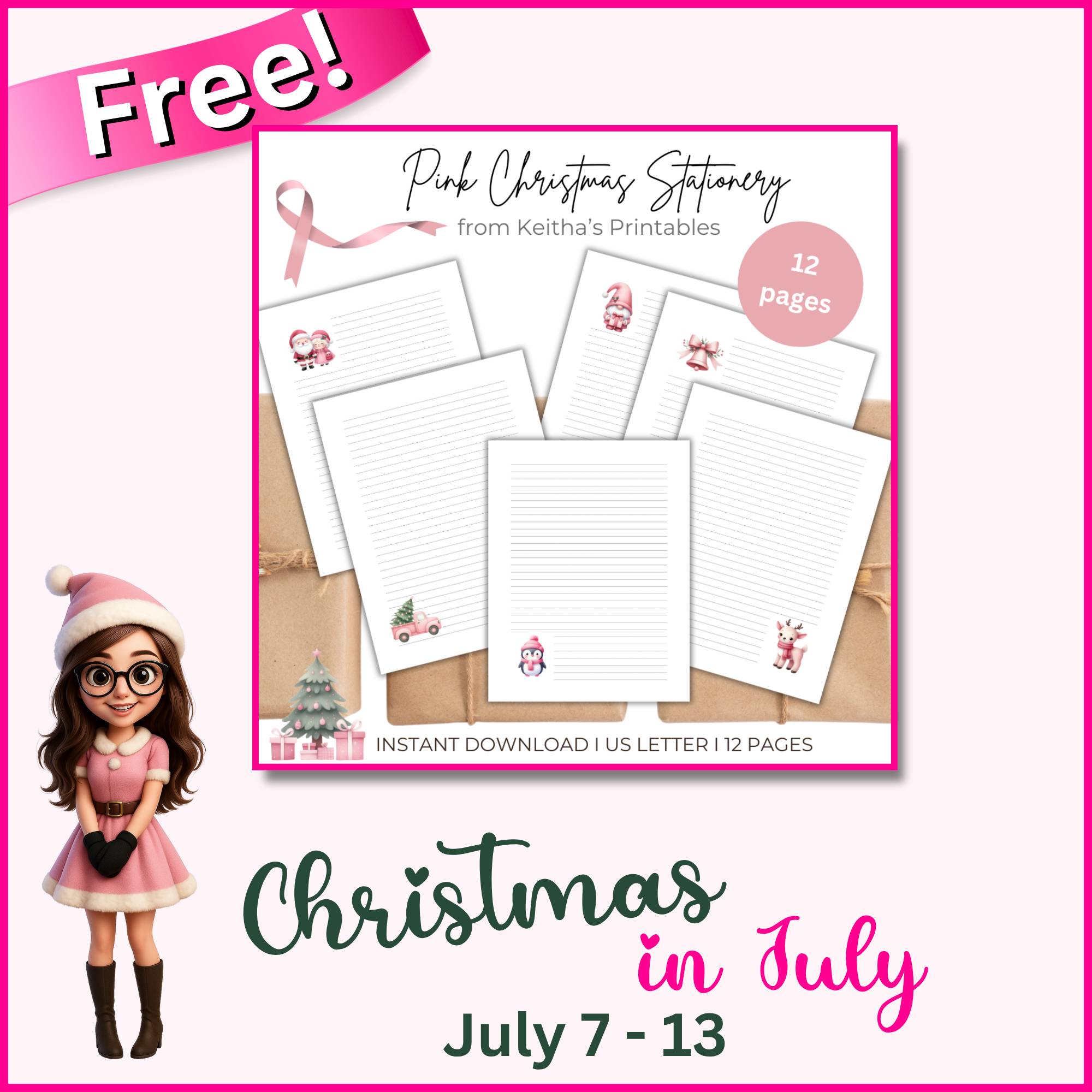 Pint Christmas Stationery available in the Christmas in July bundle July 7th-13th.