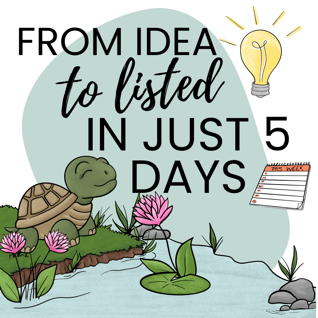 From Idea to Listed in just 5 days Activity Challenge with a cute animated turtle