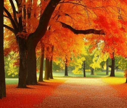 Beautiful shades of autumn trees.