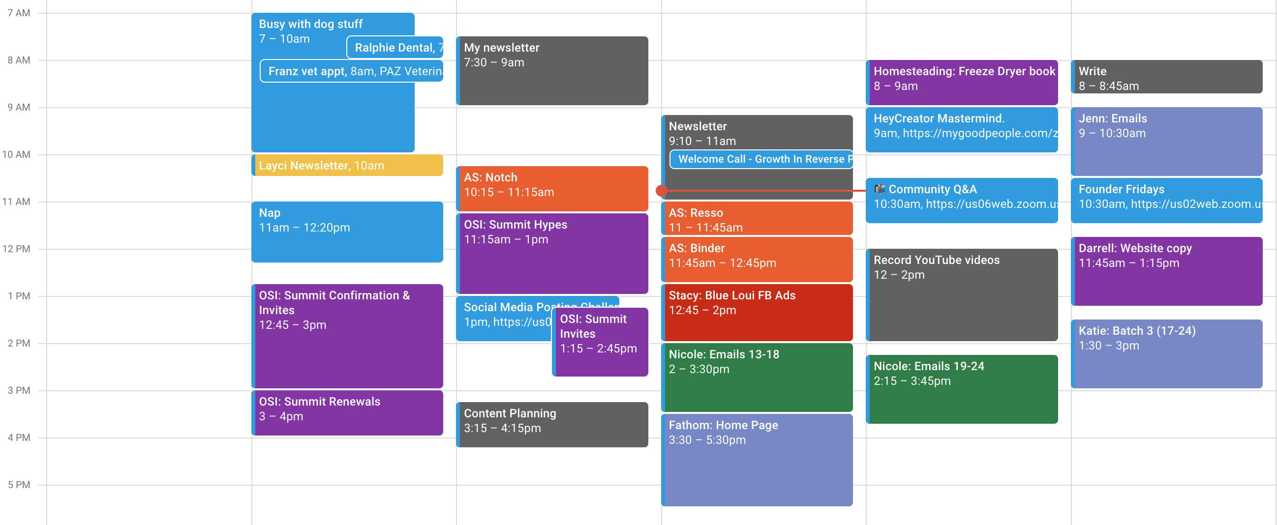 Schedule time for marketing