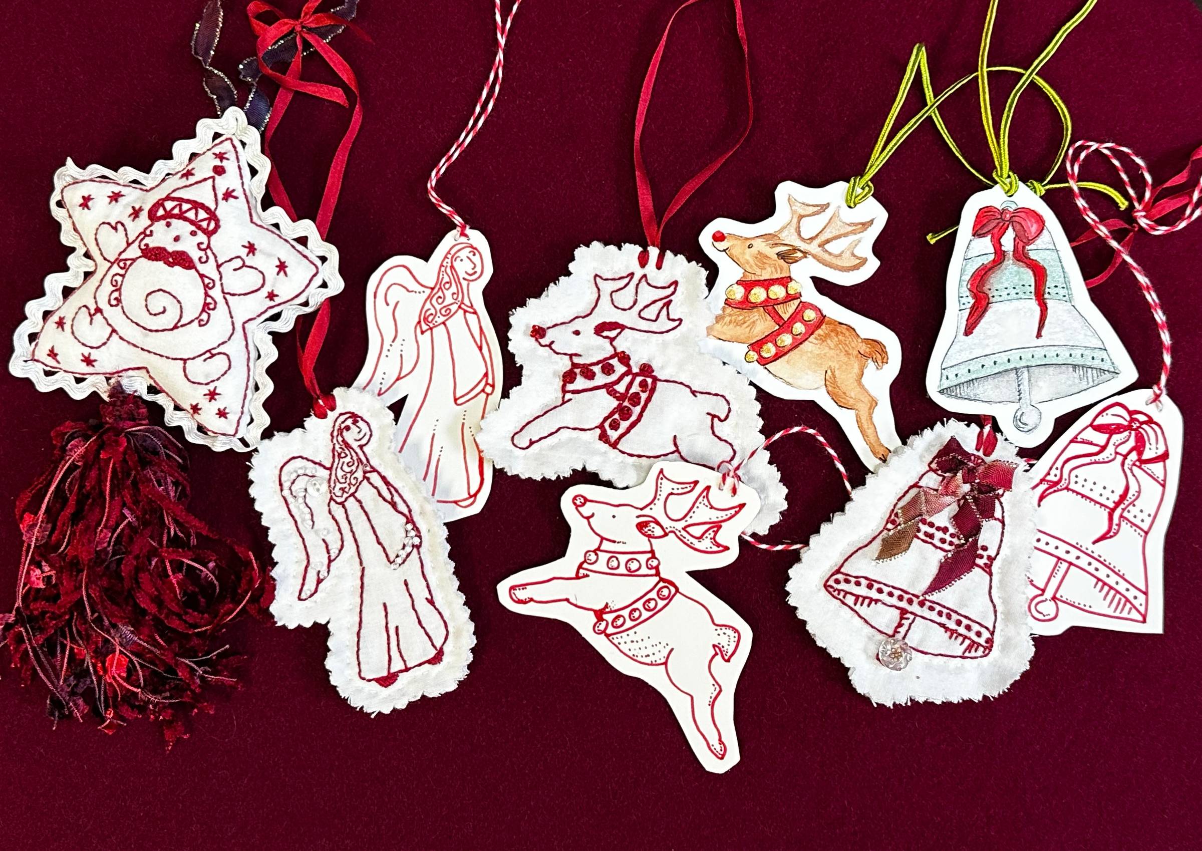 4 Ornament Bundle - multiple ways to create and have fun!