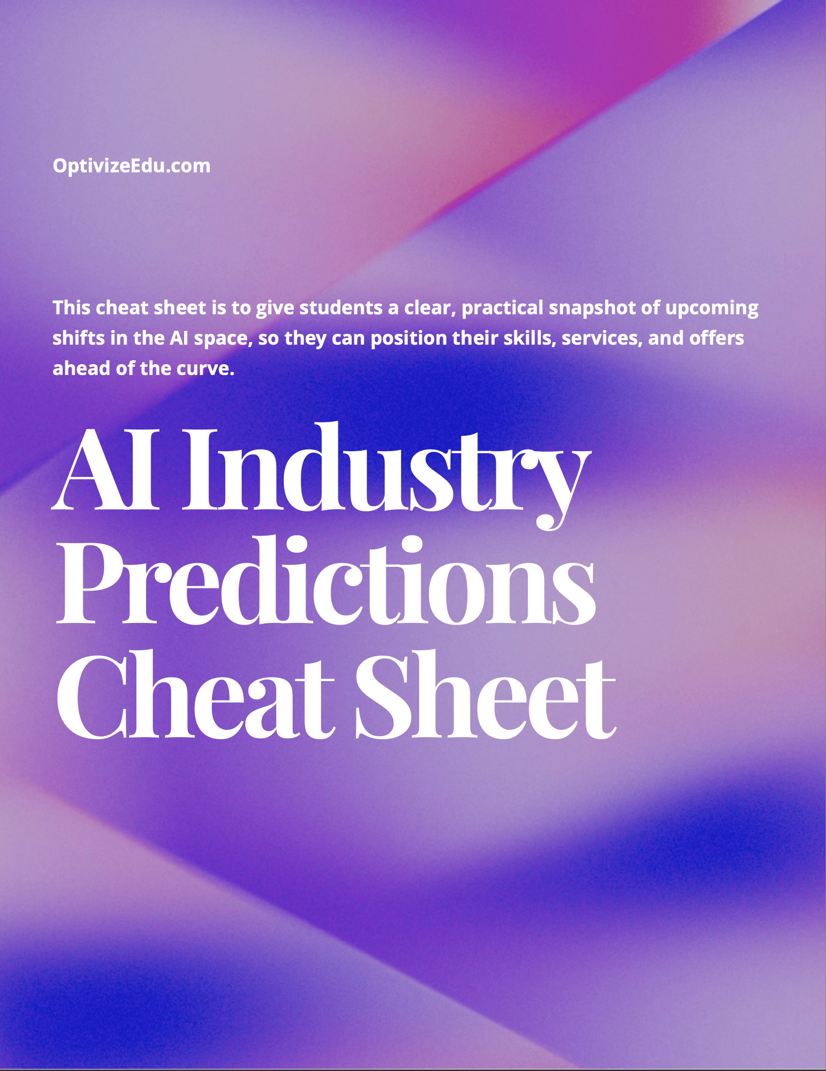 AI Industry Predictions Cheat Sheet