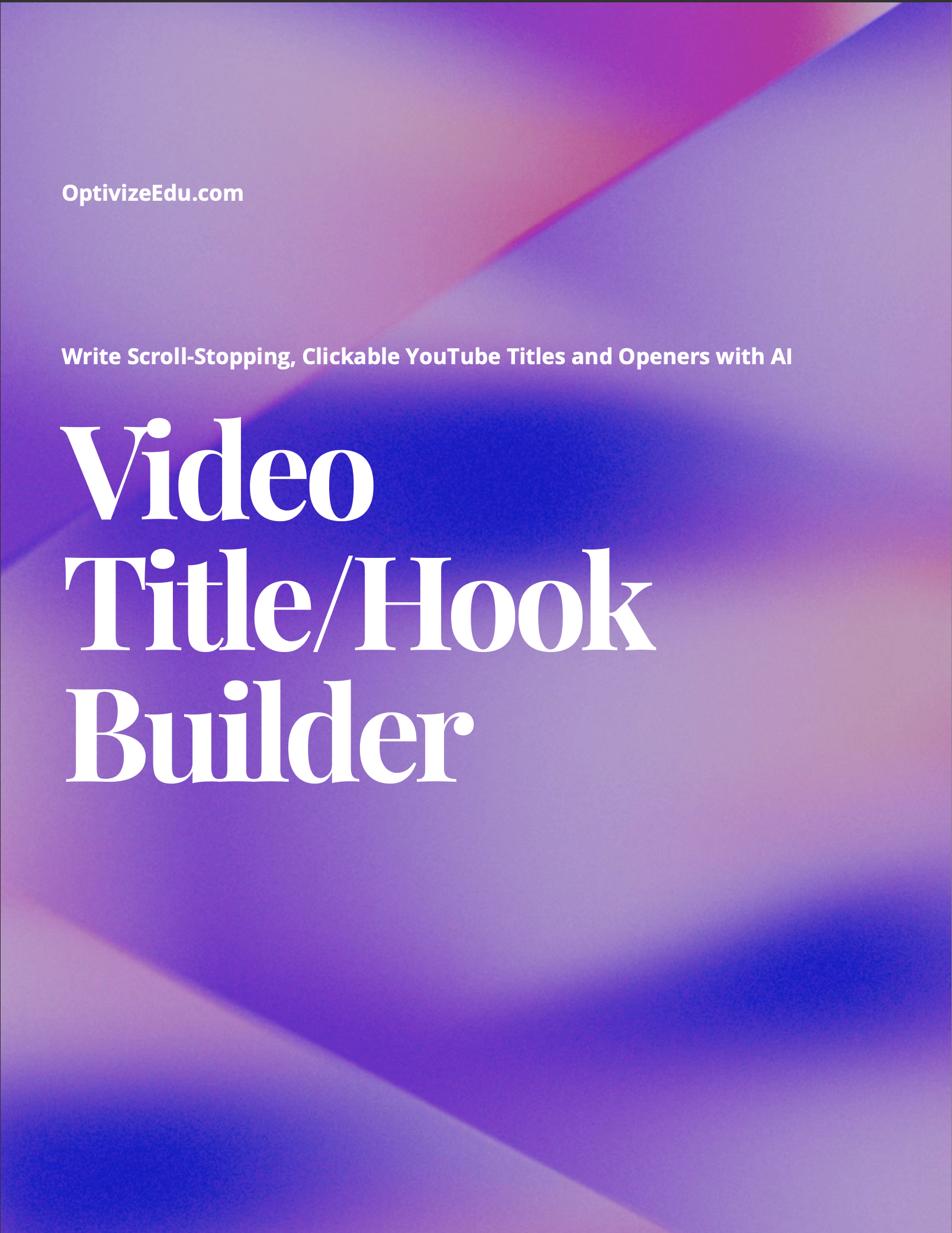 Video Title Hook Builder