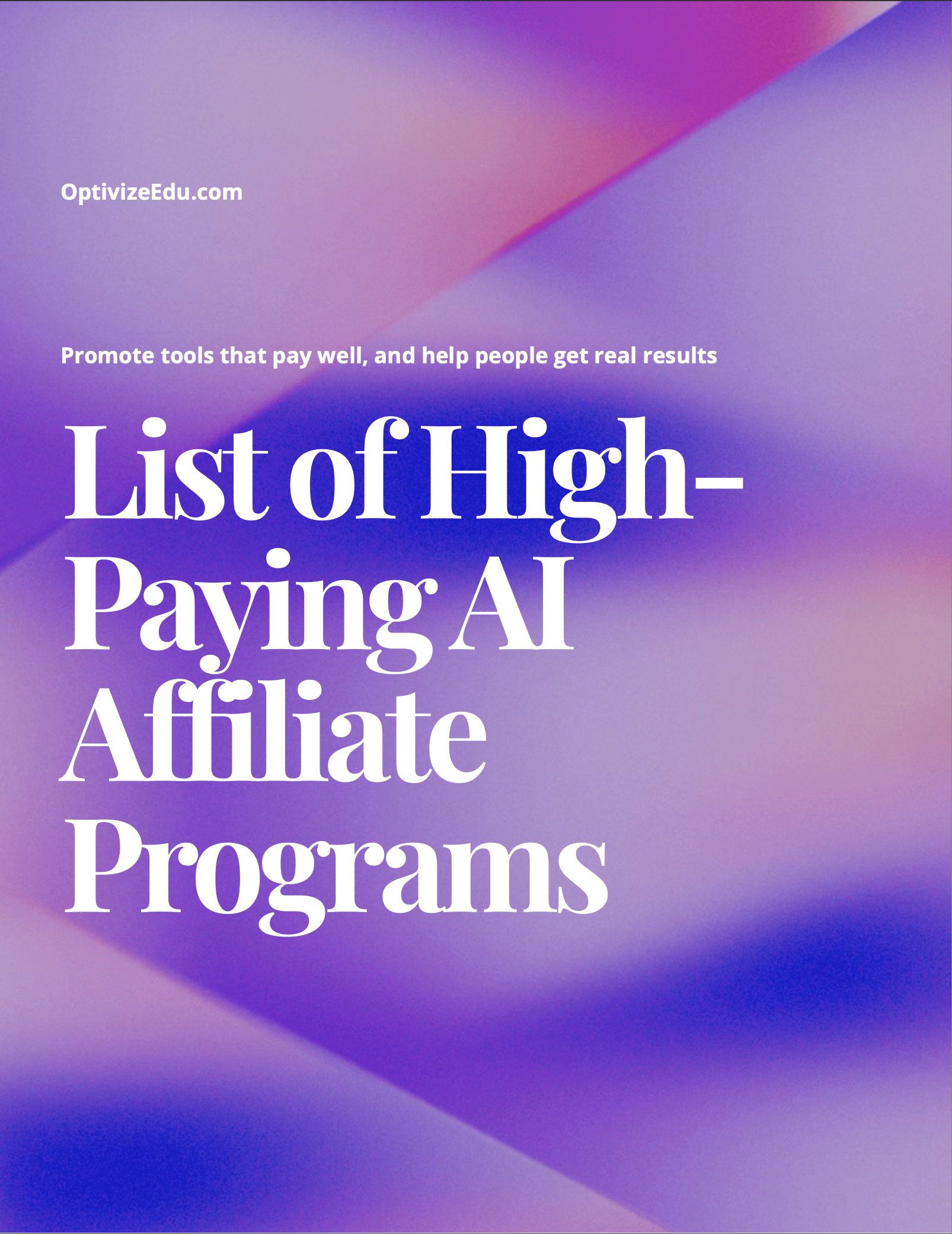 List of High Paying AI Affiliate Programs