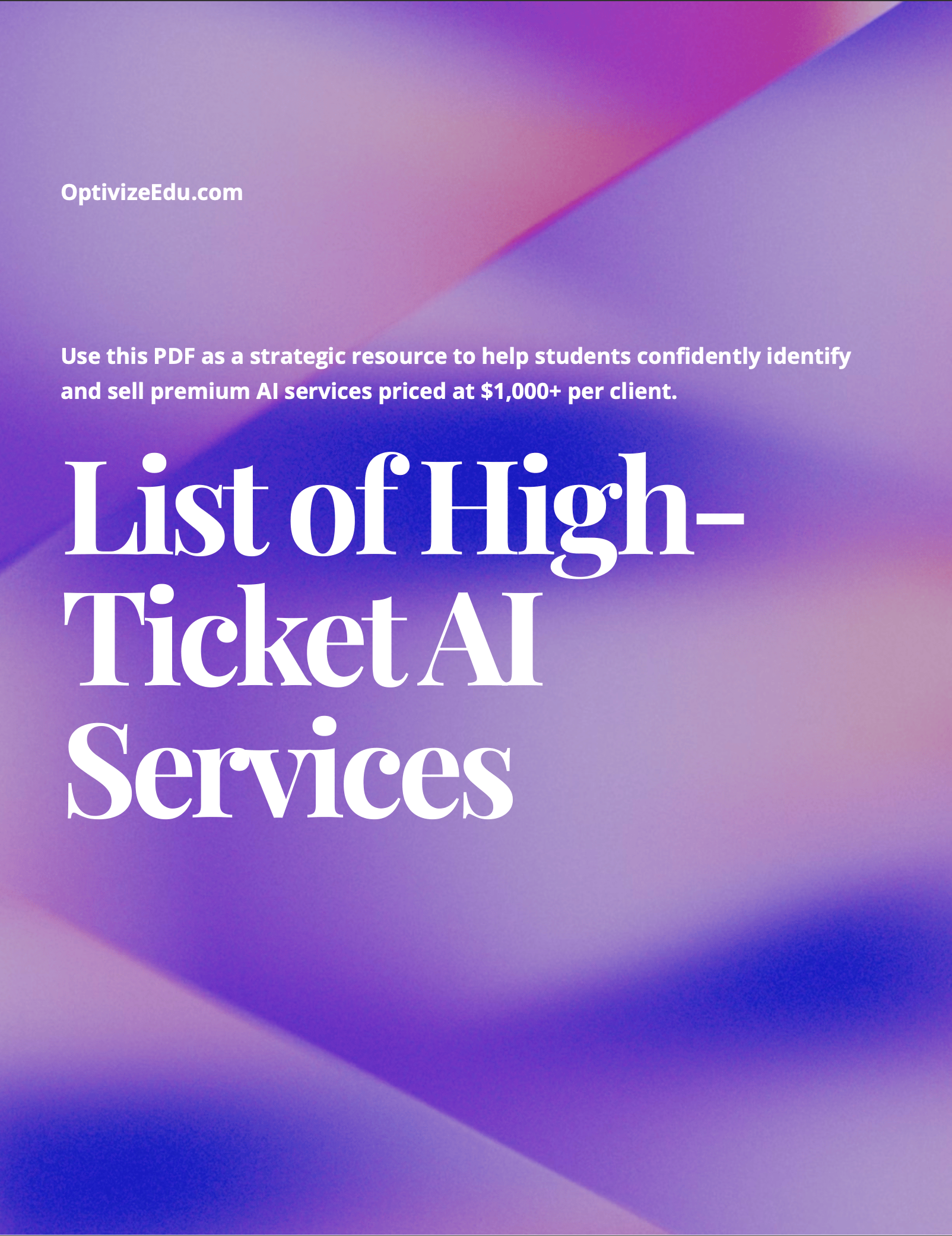 List of High Ticket AI Services