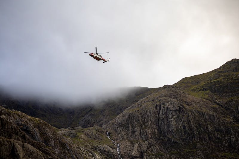 HM Coastguard in action in Snowdonia, Wales
