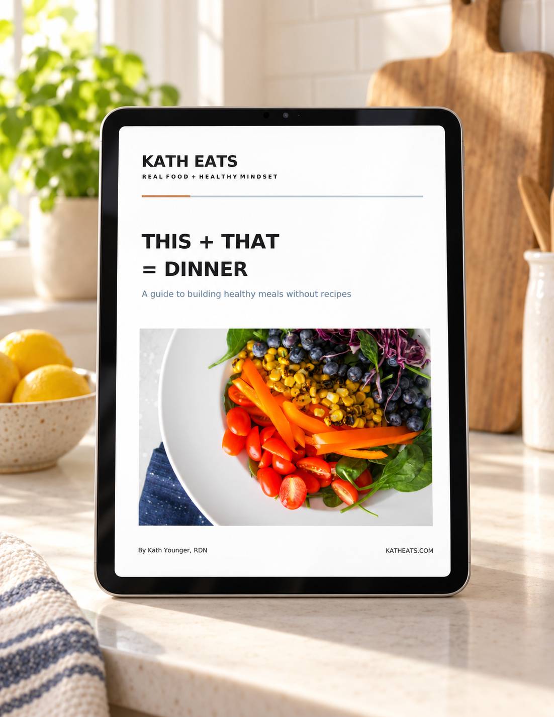 Rainbow salad with colorful vegetables, blueberries, and corn