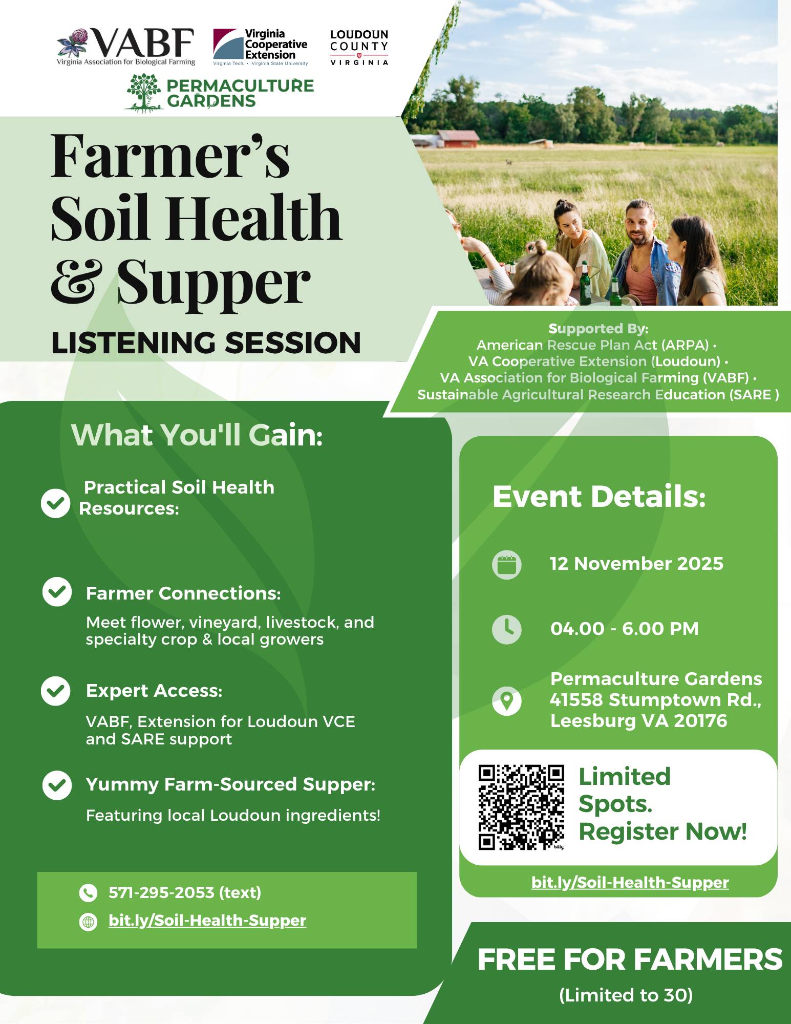 Farmer's Soil Health Supper