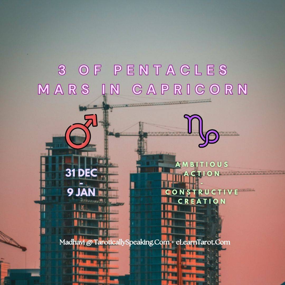 2-3-4 of Pentacles: Jupiter-Mars-Sun in Capricorn Decans: Material Structure of Desire